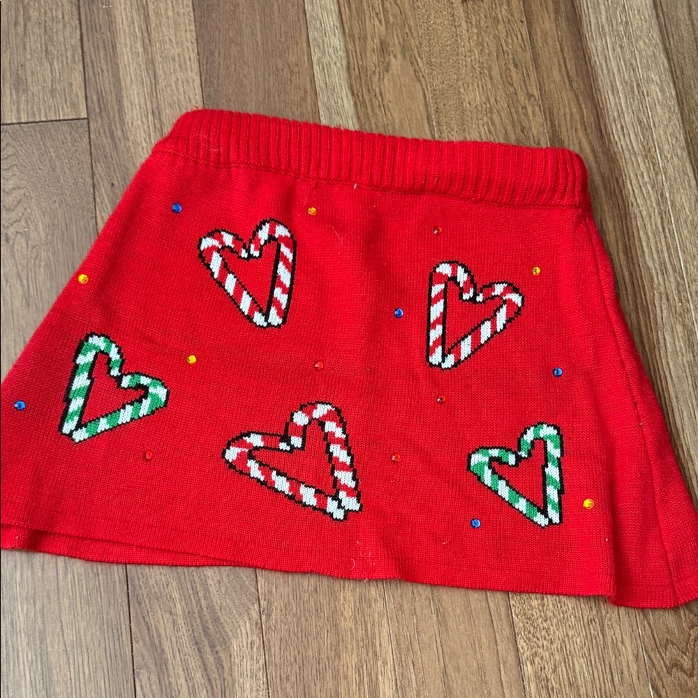 Festive Red Heart Skirt